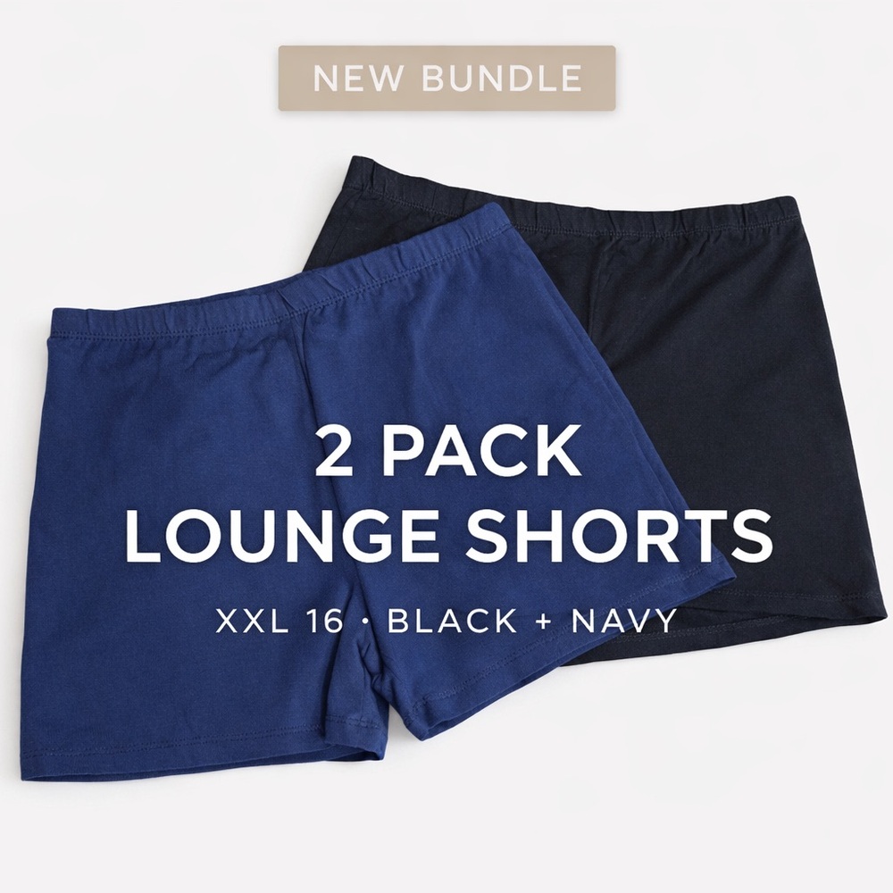The Children's Place Black and Navy Lounge Shorts - 2 Pack